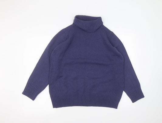 Womens UK Size XL TEXT Blue Pullover Jumper