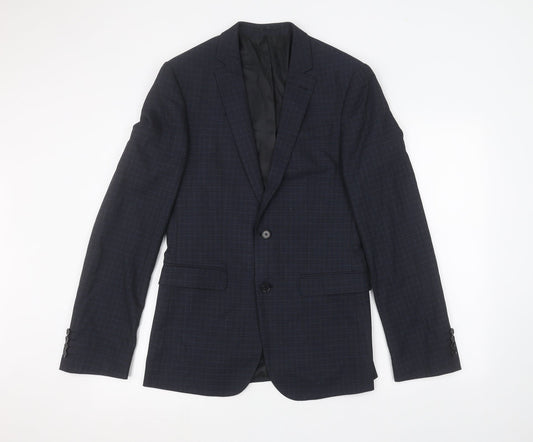 Mens UK Size 38 ASOS Regular Blue Suit Jacket