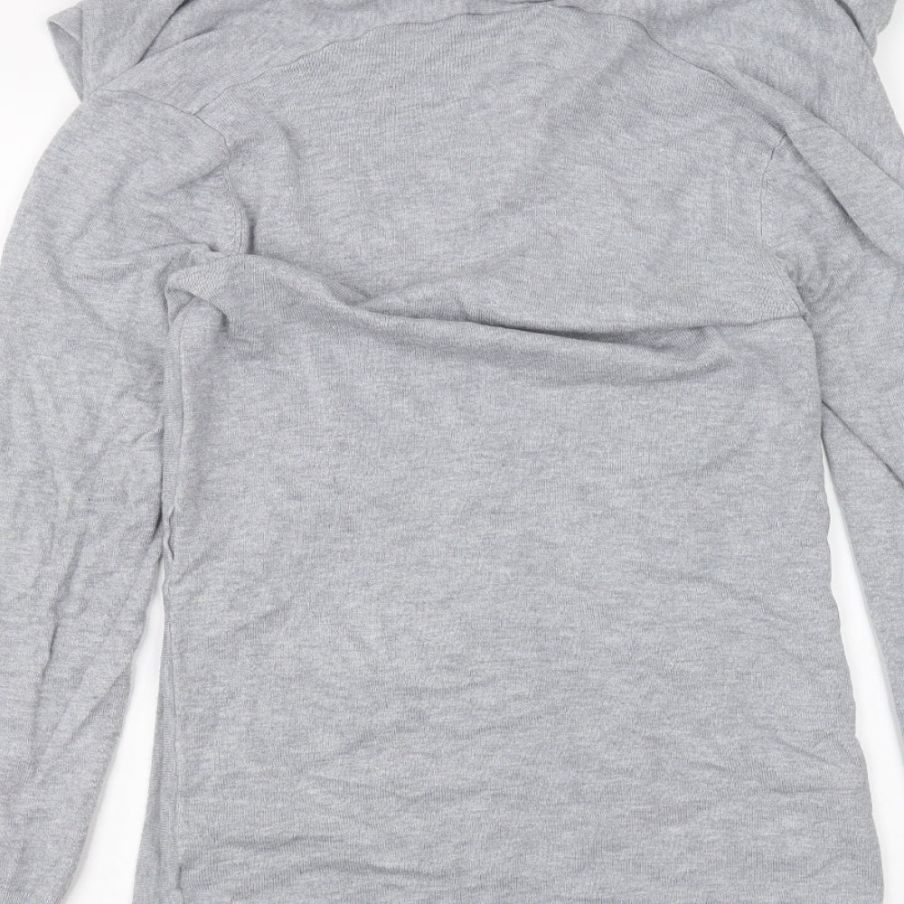 Womens UK Size S Papaya Grey Cardigan Jumper
