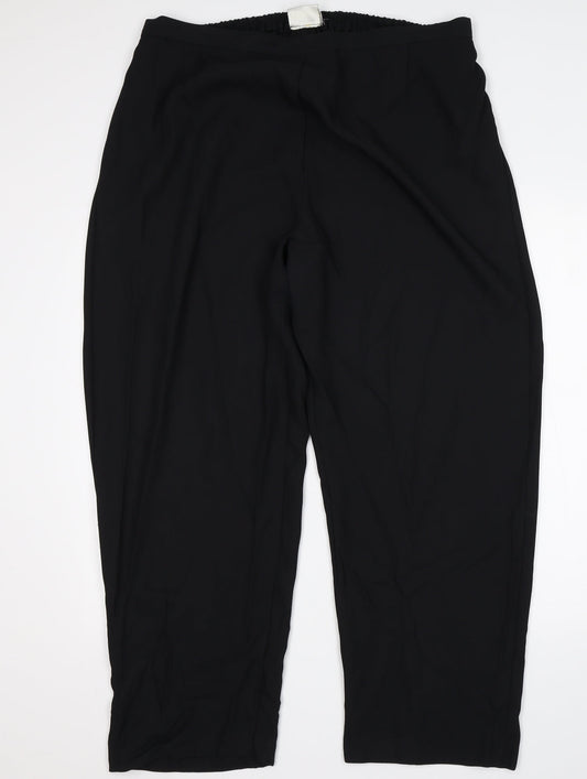 Womens UK Size 20 essence Regular Fit Black Trousers
