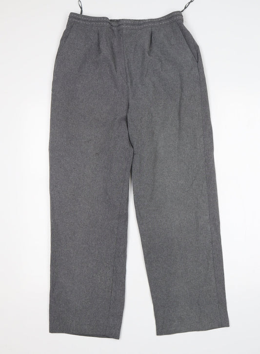 Womens UK Size 12 BM Regular Fit Grey Trousers
