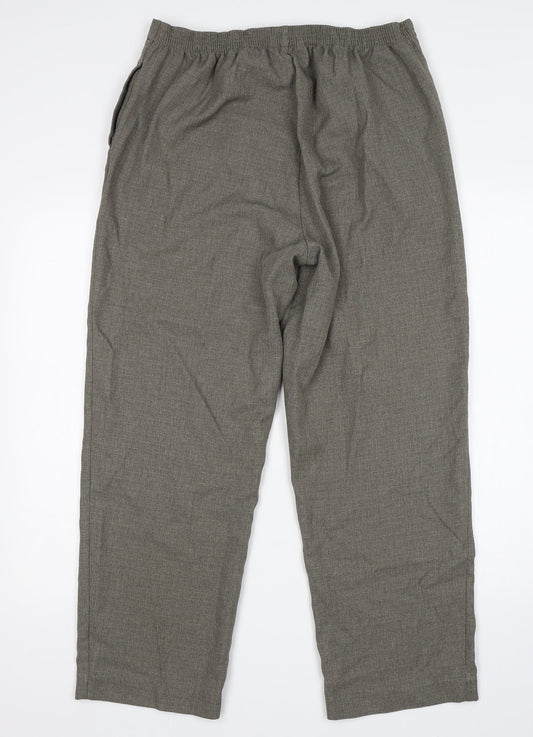 Womens UK Size 14 BM Regular Fit Green Trousers
