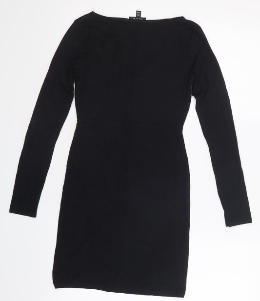 Topshop Womens Black Bodycon Size 8