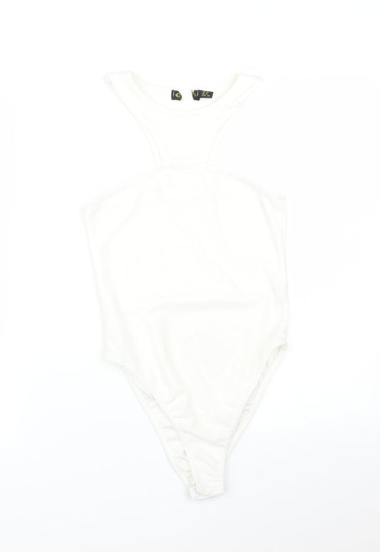 Womens UK Size 10 I SAW IT FIRST One-Piece White Playsuit