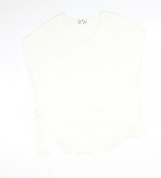Womens UK Size M NEXT White Basic T-Shirt