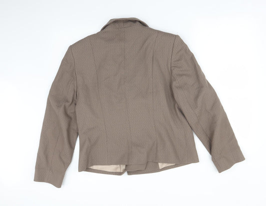 Kaliko Womens Brown Polka Dot  Jacket Suit Jacket Size 16