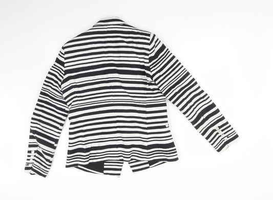 Mango Womens Multicoloured Striped  Jacket Suit Jacket Size L