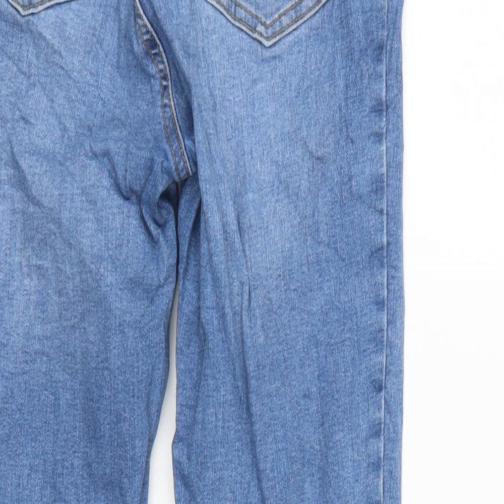 Denim & Co. Womens Blue Denim Straight Jeans Size 8 L26 in