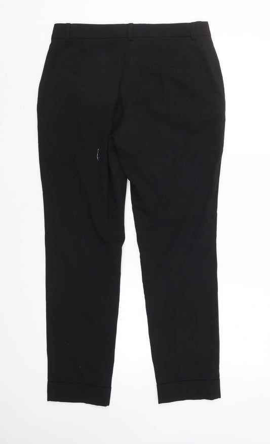 Mango Womens Black Trousers Size 10 L29 in