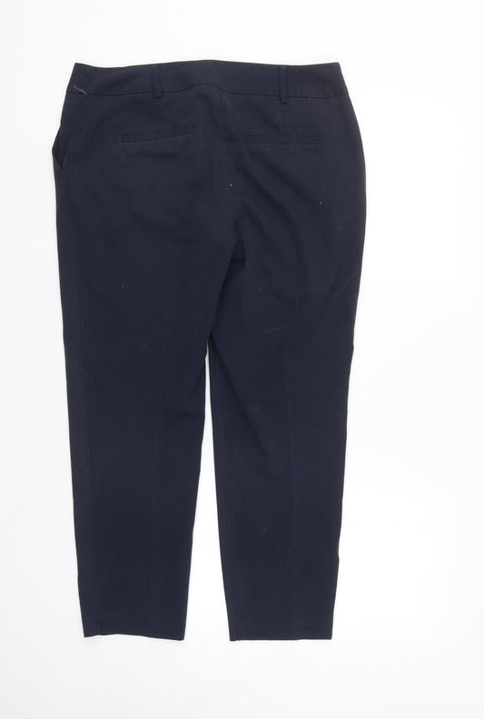 Womens UK Size 12 Dorothy Perkins Regular Fit Blue Trousers