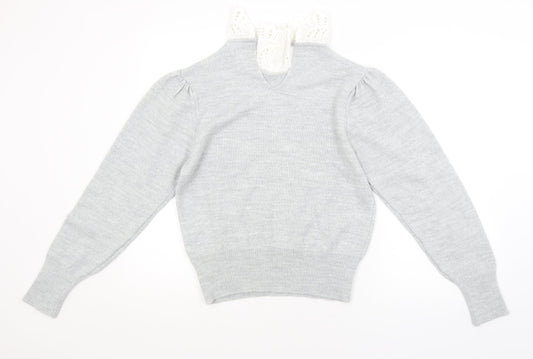 Womens UK Size 14 Dorothy Perkins Grey Pullover Jumper