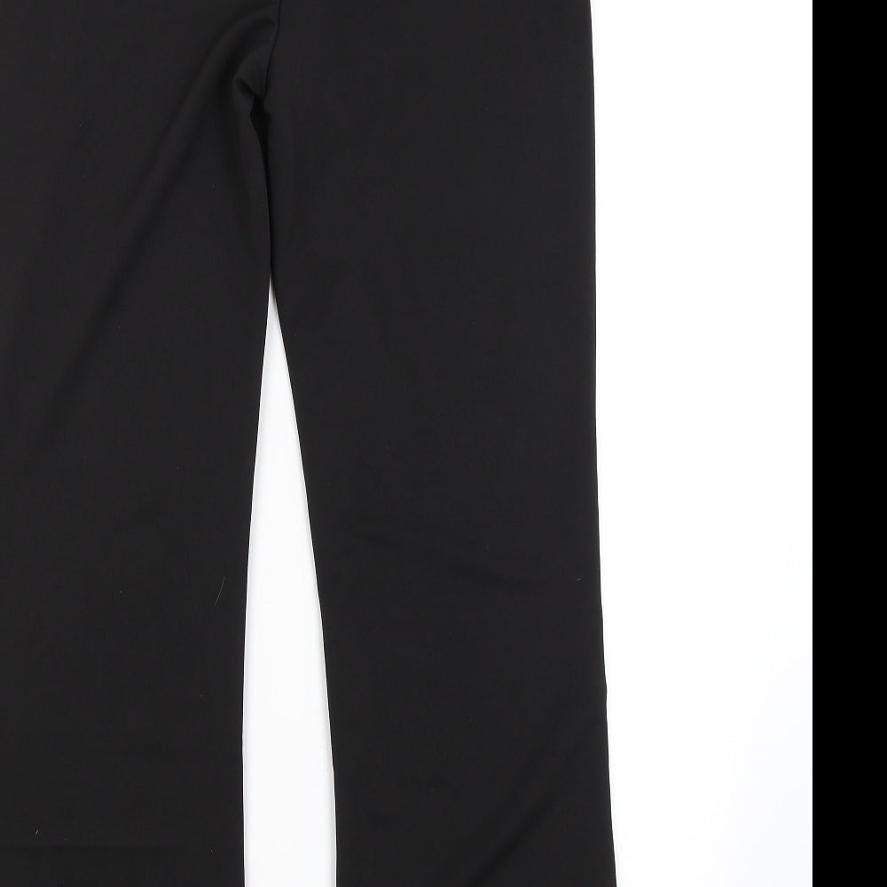 Womens UK Size 2XL Preworn Regular Fit Black Trousers