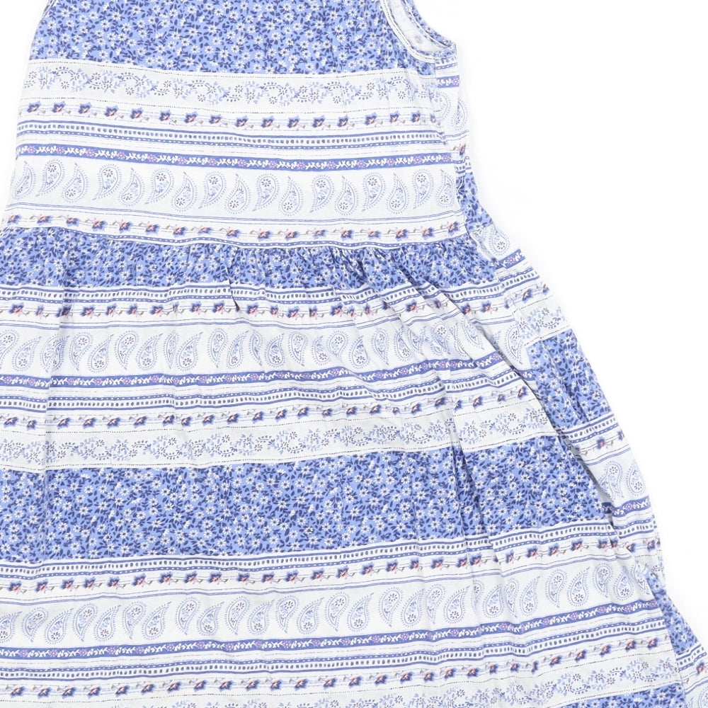 H&M Girls Blue Paisley A-Line