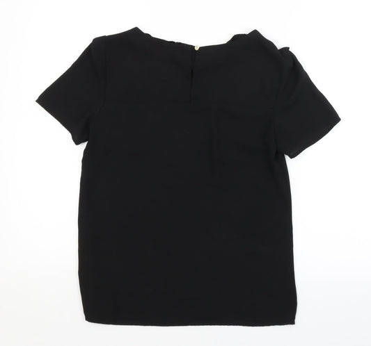 Womens UK Size 8 Oasis Black Basic Blouse