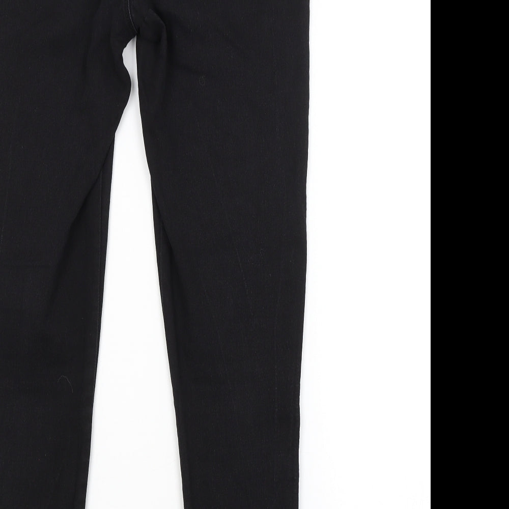 Brand and care label for DENIM CO. women’s black jegging jeans, size UK 14, 28-inch leg