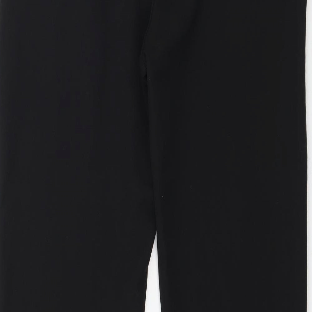 Womens UK Size 8 Reverse Regular Fit Black Trousers