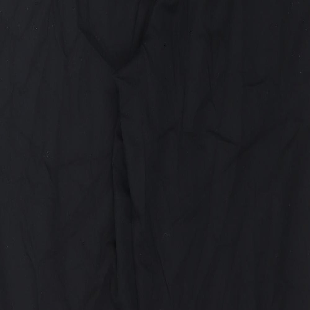 Womens UK Size M Preworn Regular Fit Black Trousers