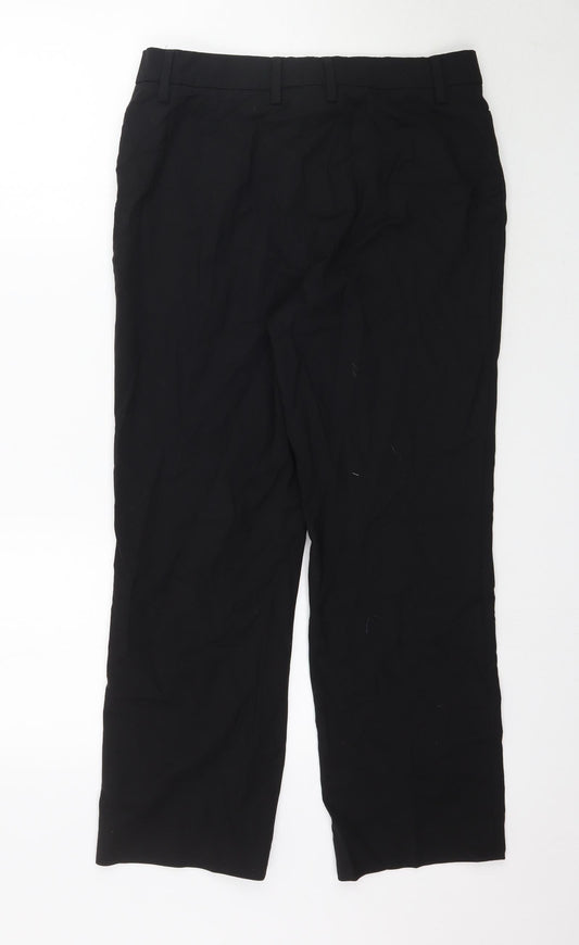 GARDEUR Womens Black Trousers Size 33 in L27 in - Work Office