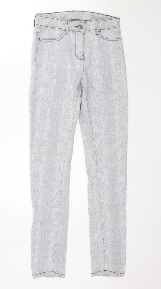 Womens UK Size 8 Blue Motion Regular Fit Skinny Grey Jeans
