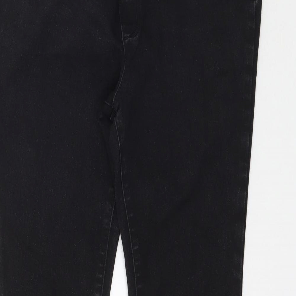 Brand and care label for George women’s black denim skinny jeans, size UK 10, 28-inch leg