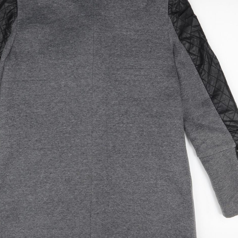 Brand and care label for Osley women’s grey overcoat coat, size UK 10