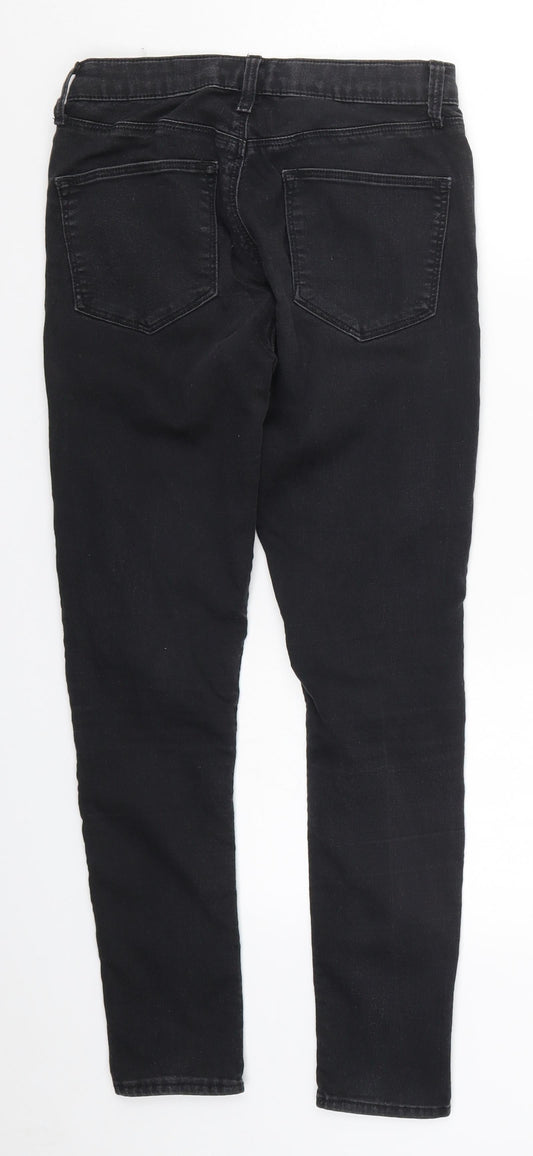 Topshop Womens Black Denim Skinny Jeans Size 27 in L26 in