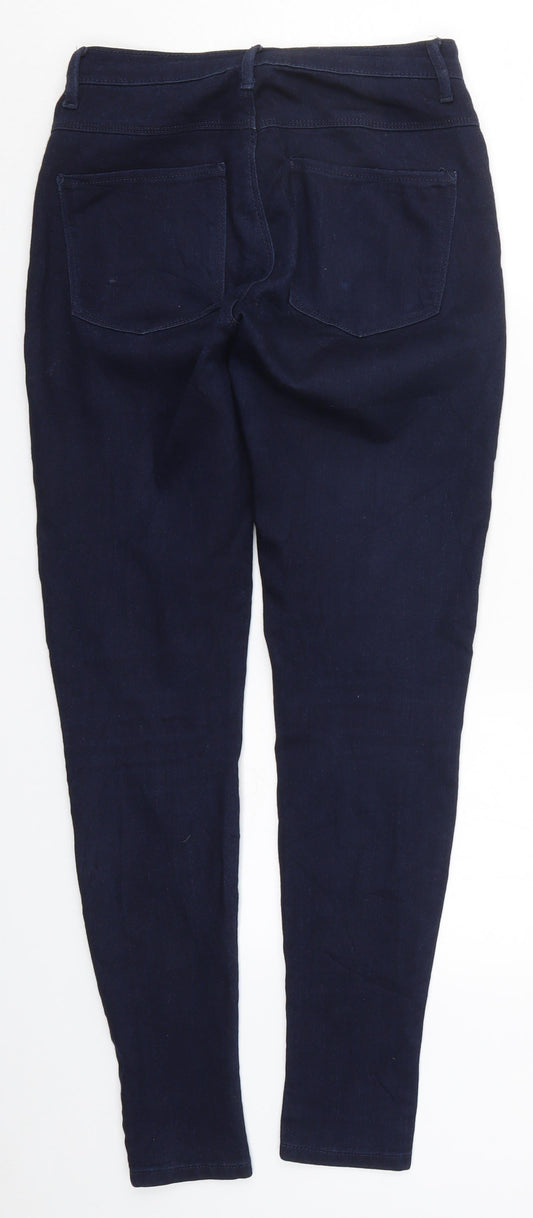 Back view of Only women’s blue denim skinny jeans, size S, 29-inch leg