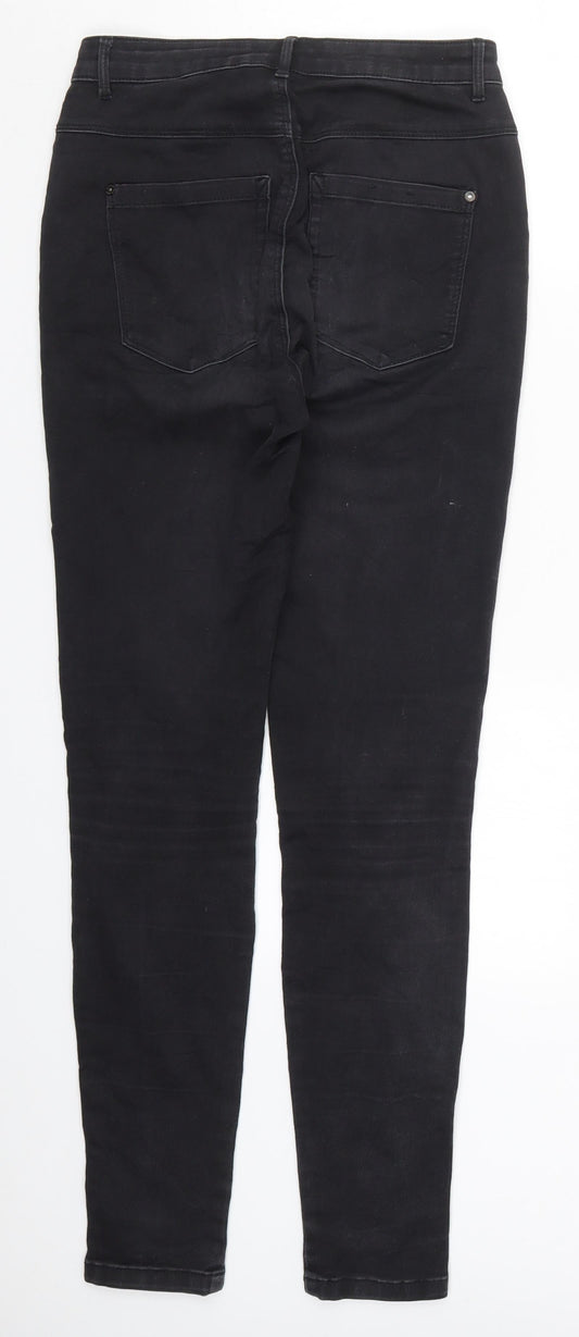 Back view of Only women’s black denim skinny jeans, size M, 30-inch leg