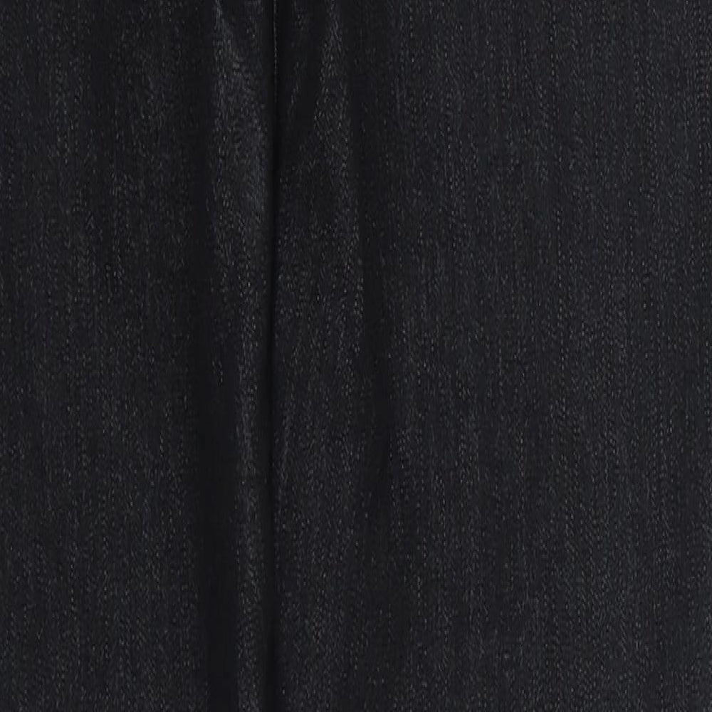 Brand and care label for Denim Co women’s black denim skinny jeans, size UK 10, 31-inch leg