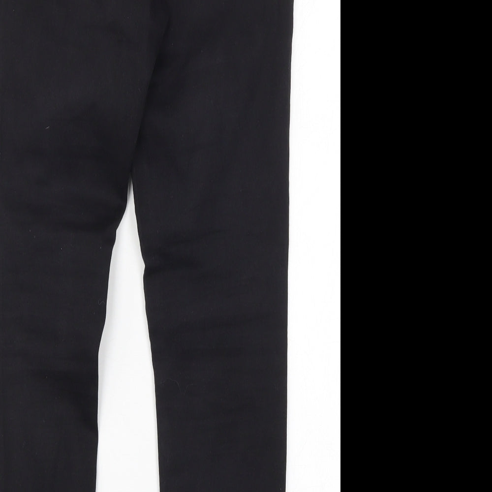 Womens UK Size 9 Months Papaya Regular Fit Skinny Black Jeans
