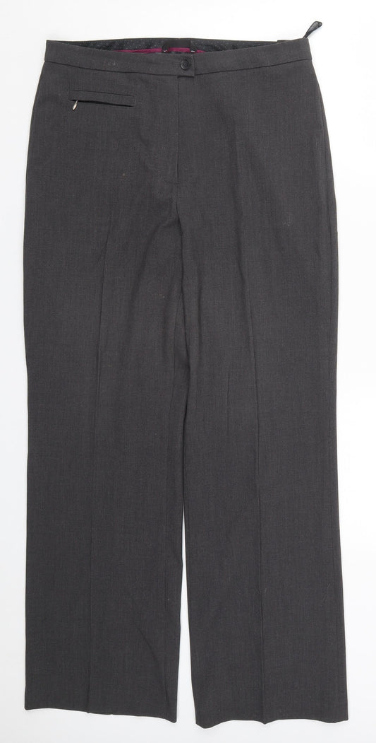 Womens UK Size 12 Marks and Spencer Regular Fit Grey Trousers