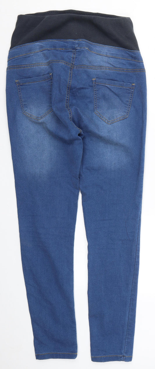 Boohoo Womens Blue Denim Skinny Jeans Size 8 L28 in