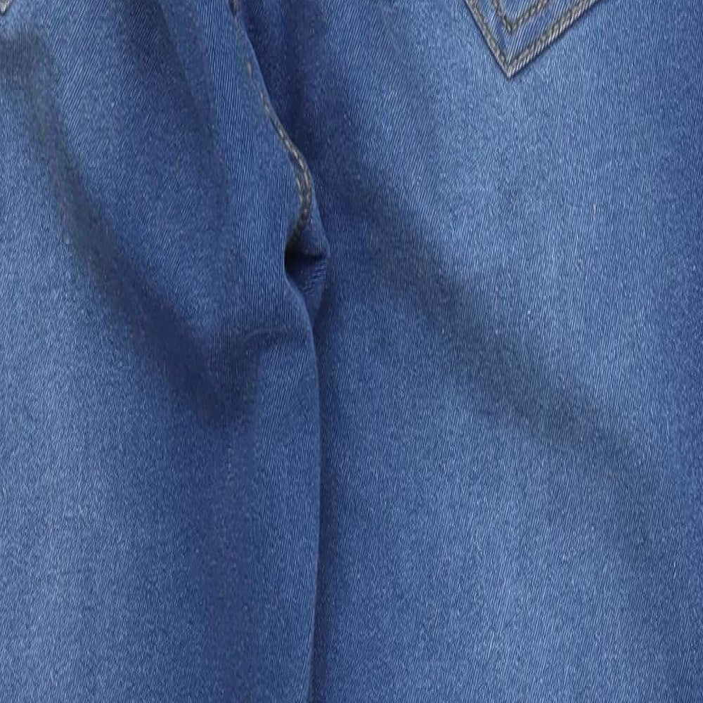 Boohoo Womens Blue Denim Skinny Jeans Size 8 L28 in