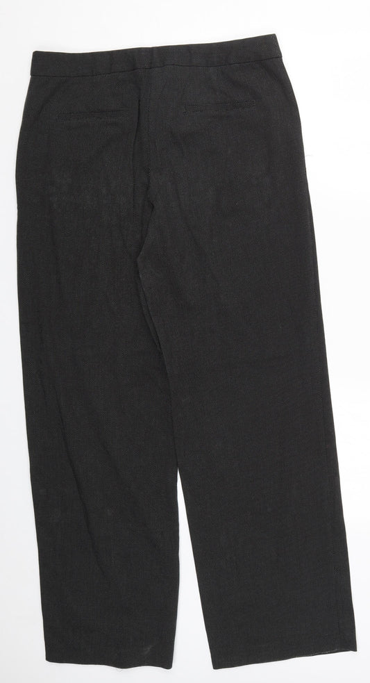 Womens UK Size 12 NEXT Regular Fit Black Trousers