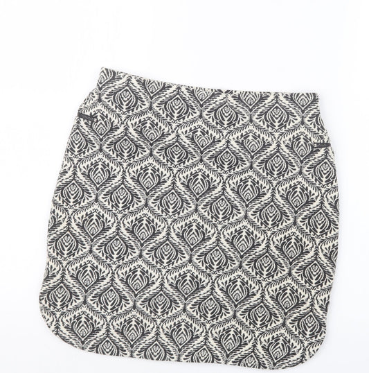 NEXT Womens Black Geometric  Straight & Pencil Skirt Size 10