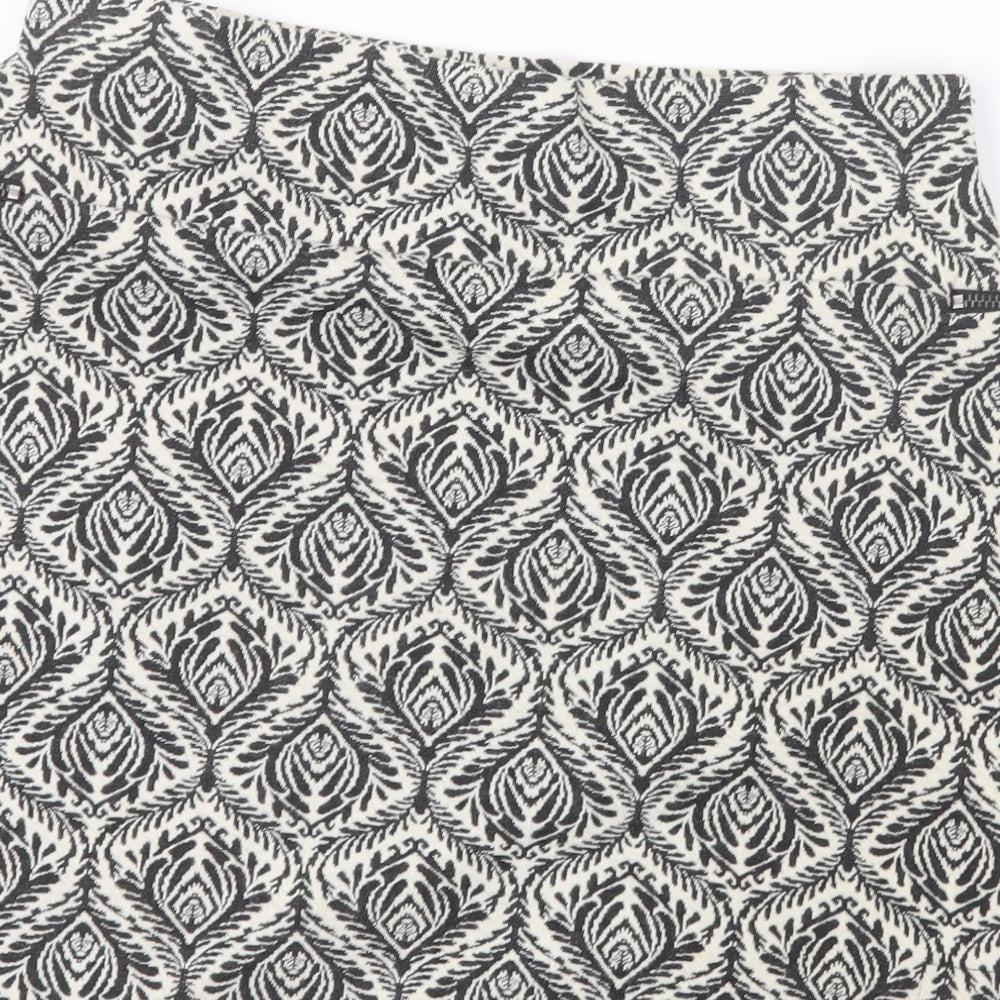 NEXT Womens Black Geometric Straight & Pencil Skirt Size 10