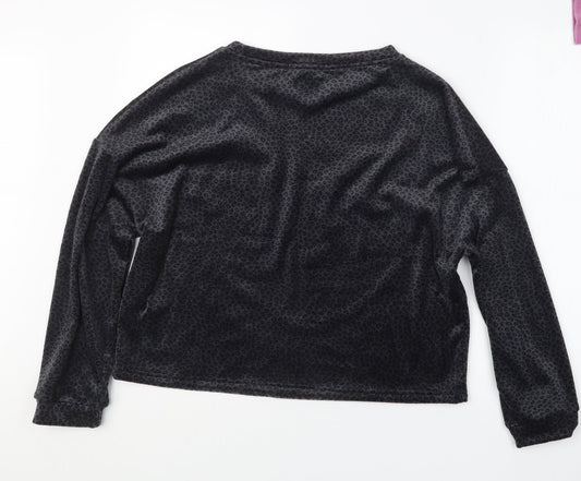 Primark Womens Grey Animal Print Pullover Jumper Size 10