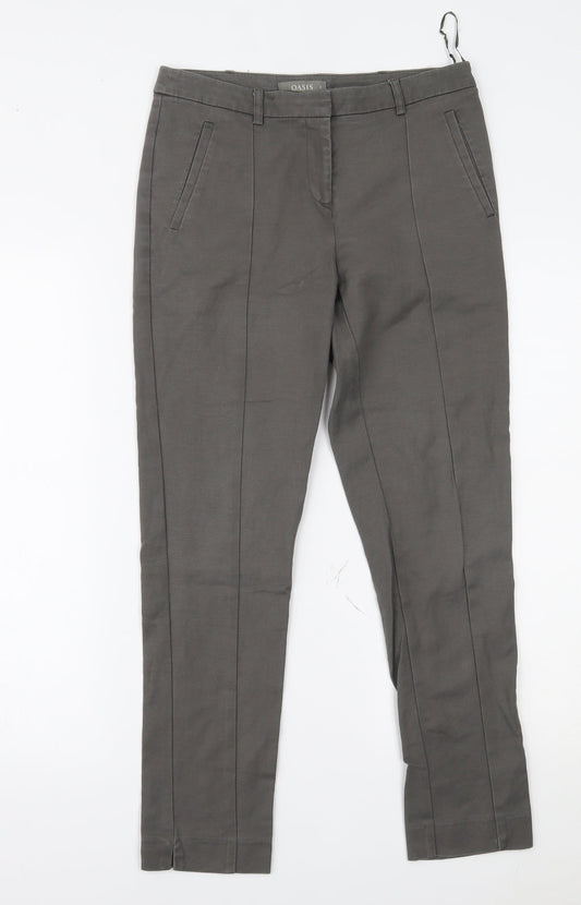 Womens UK Size 8 Oasis Regular Fit Grey Trousers