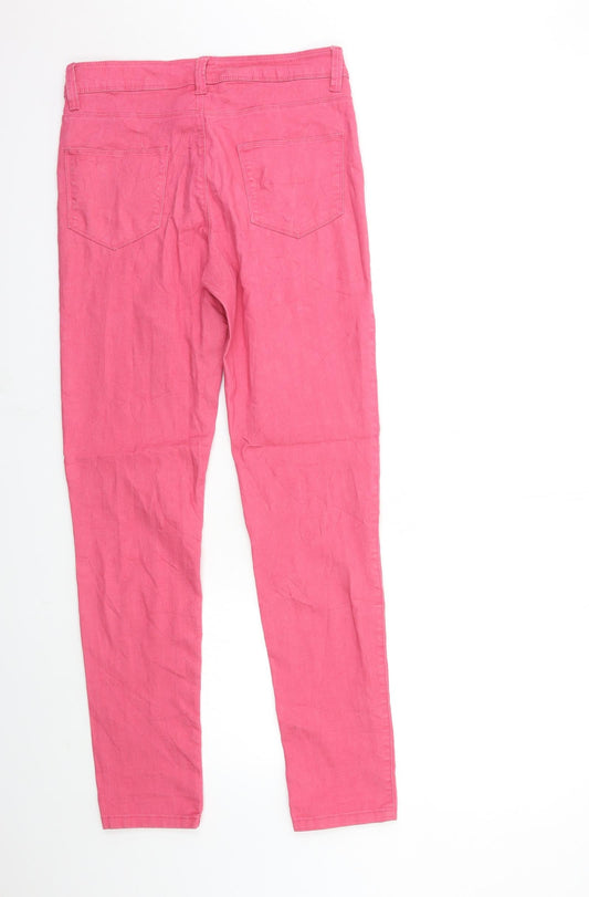 ESMARA Womens Pink Denim Skinny Jeans Size 36 in L30 in