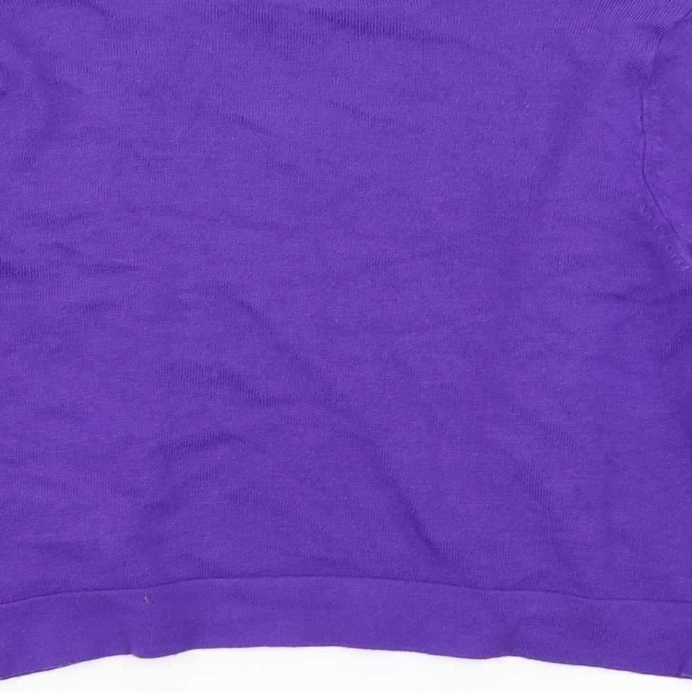Womens UK Size 10 Collection Purple Cardigan Jumper