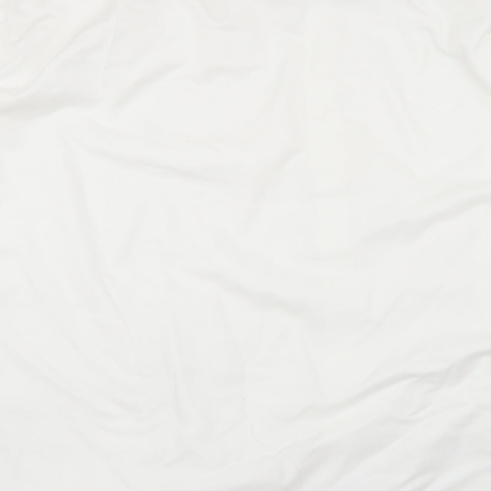 Brand and care label for t m jewin men’s white dress shirt, size 38