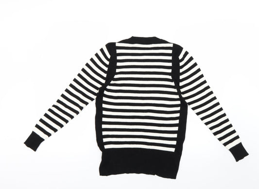 Marks and Spencer Womens Multicoloured Striped Pullover Jumper Size 18