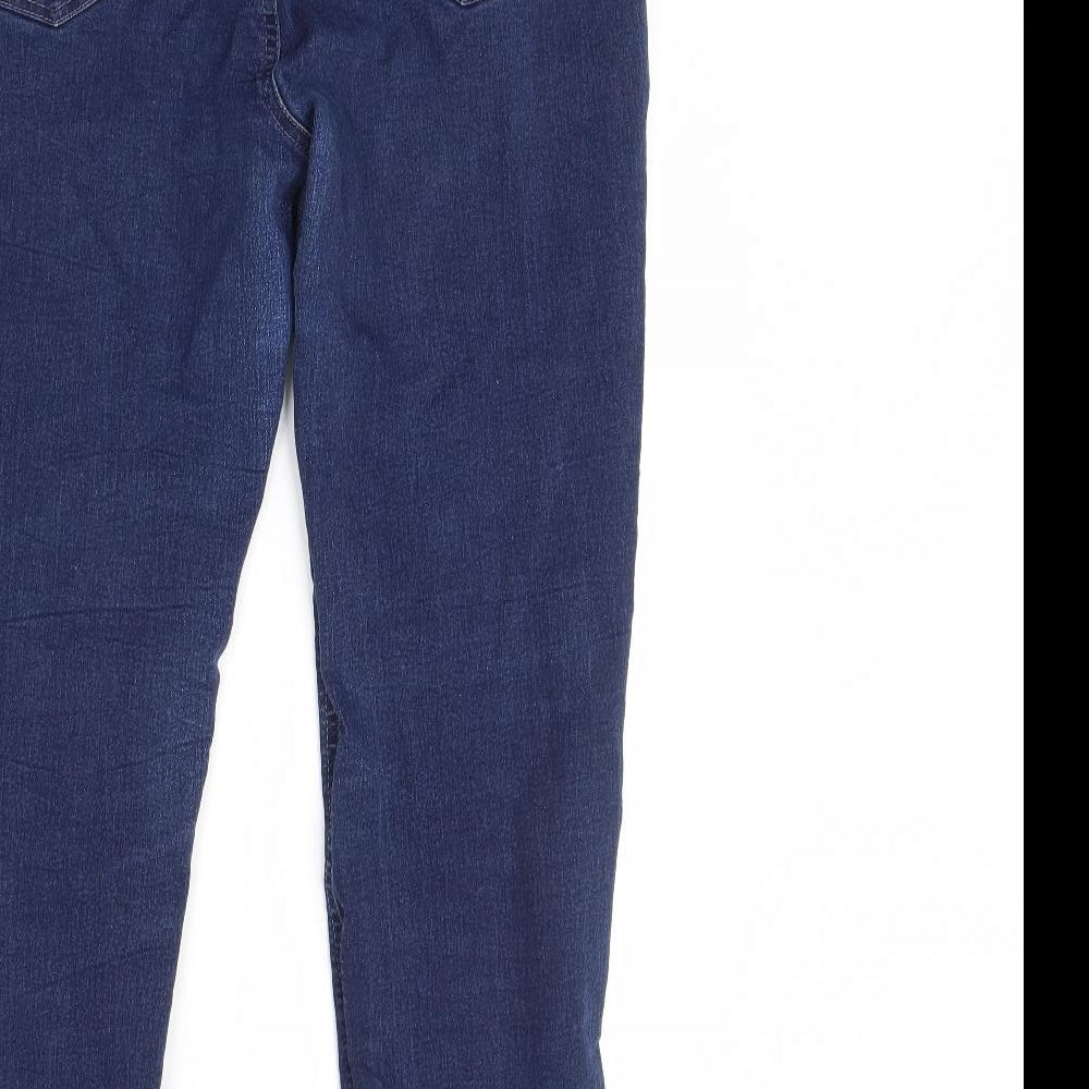 Evans Womens Blue  Denim Straight Jeans Size 34 in L30 in