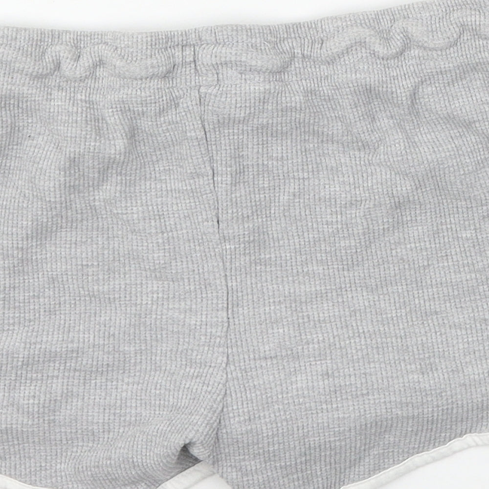 Primark Womens Grey Striped Jersey Sweat Shorts Size 6