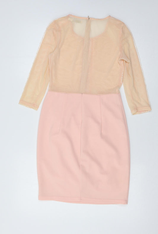 VERA & LUCY Womens Pink A-Line Size S