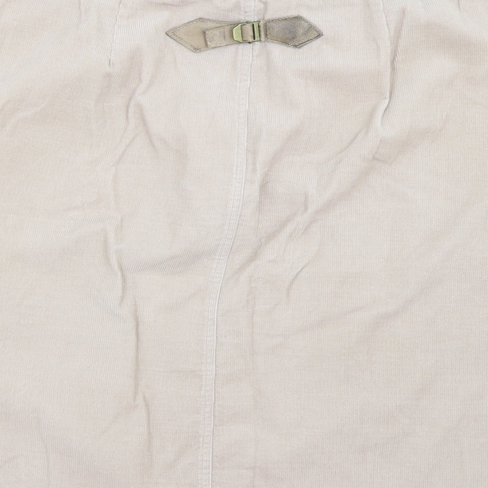 New Look Womens Beige Corduroy Trumpet Skirt Size 14