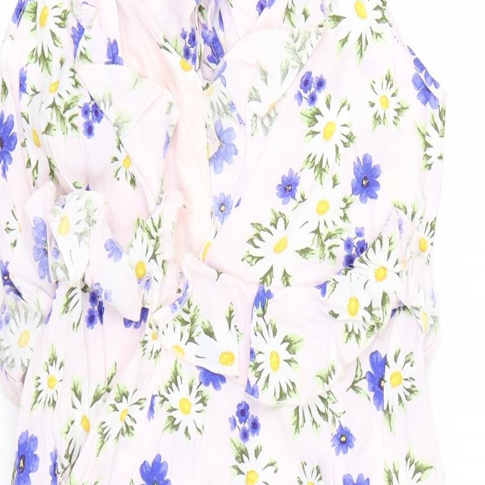FOREVER 21 Womens Pink Floral Tank Dress Size L
