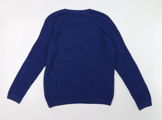 Topman Mens Blue Pullover Sweatshirt Size L