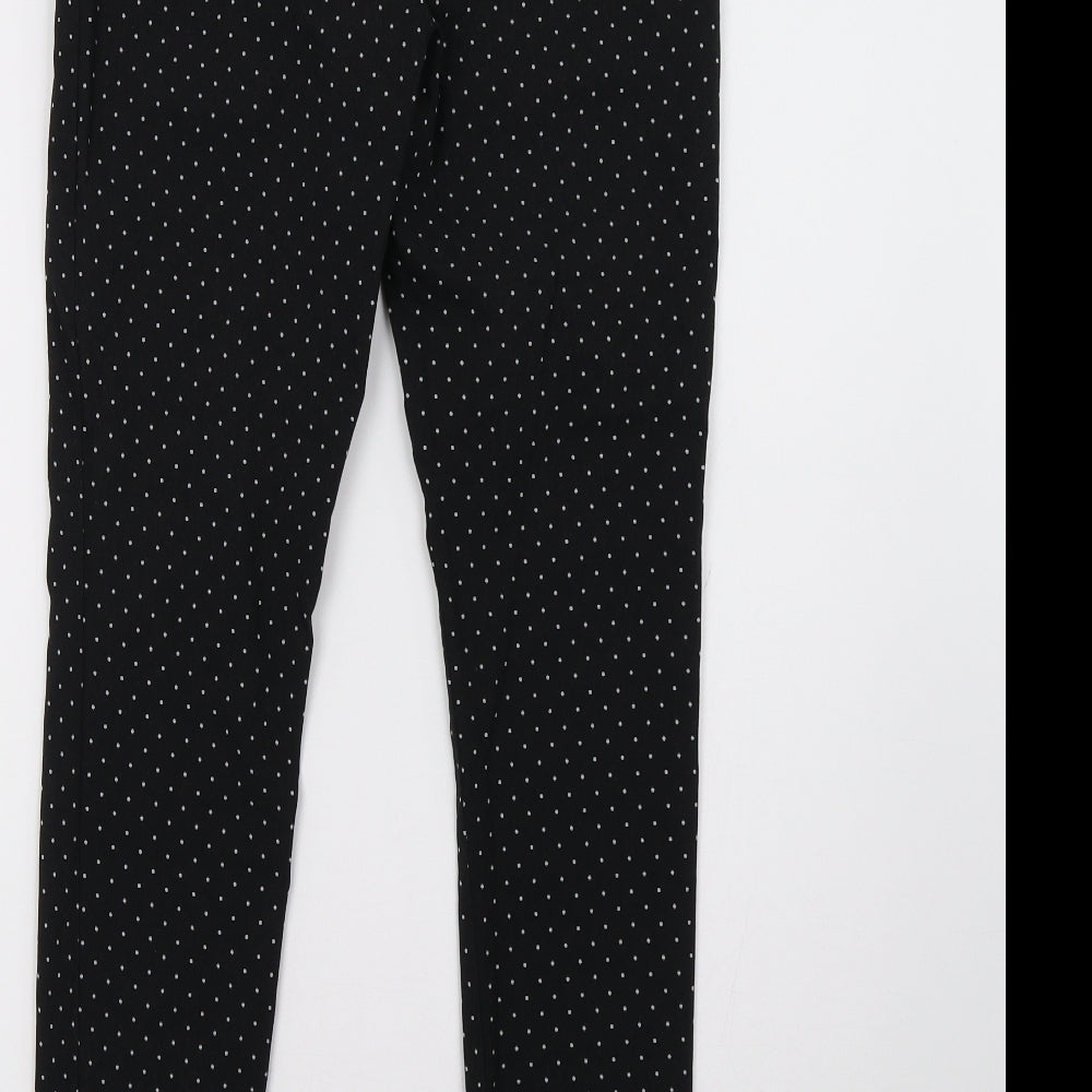 Primark Womens Black Polka Dot Skinny Jeans Size 12 L30 in