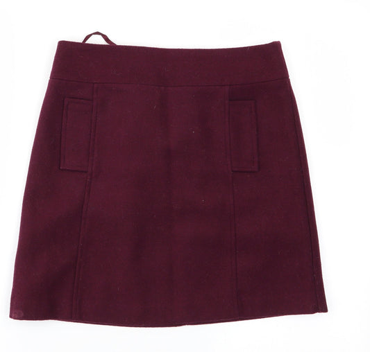 Womens UK Size 8 Papaya Mini Skirt